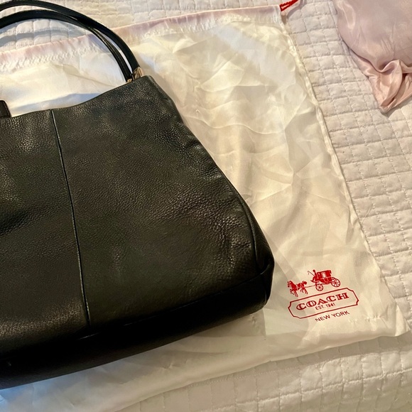 COACH 26224 Madison Phoebe Shoulder Bag | Black Refined Pebbled Leather - Picture 16 of 16